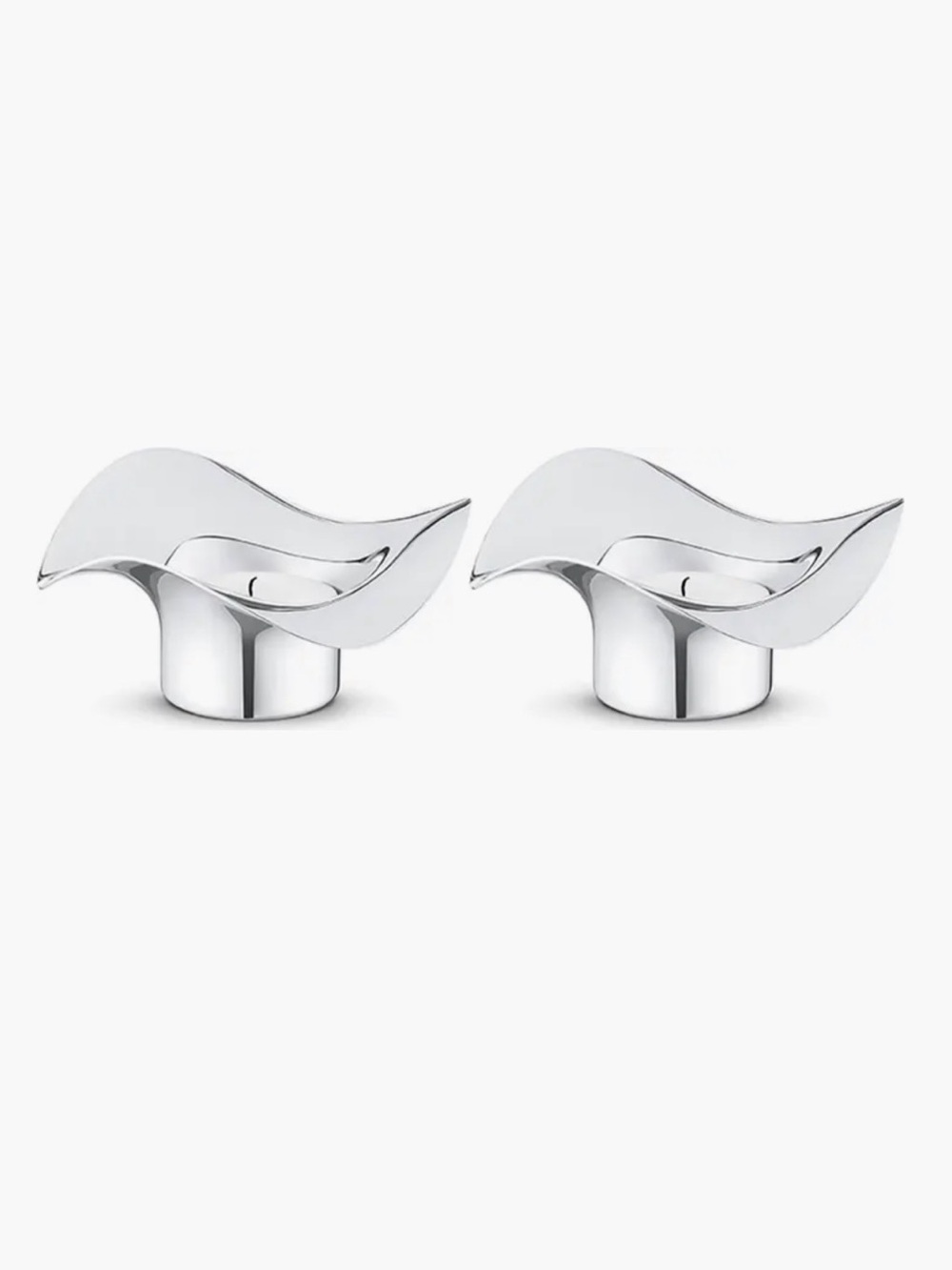 Georg Jensen Cobra Set of 2 Tealight Candleholders